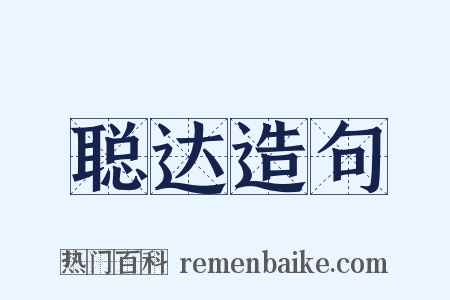聪达造句是什么意思的图片